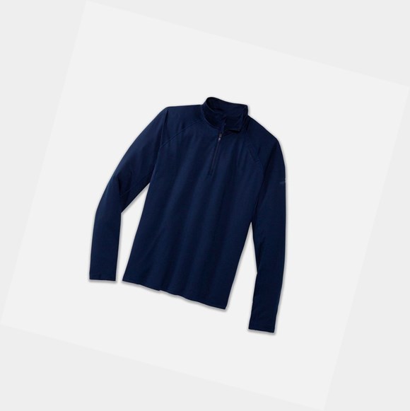 Capispalla Uomo Brooks Dash 1/2 Zip Blu Marino | UTSAGX-710