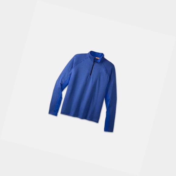 Capispalla Uomo Brooks Dash 1/2 Zip Blu | XYTNWF-936