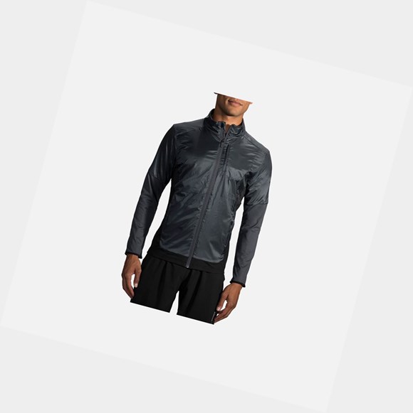 Capispalla Uomo Brooks Fusion Ibrido Nere | FXPYIK-352