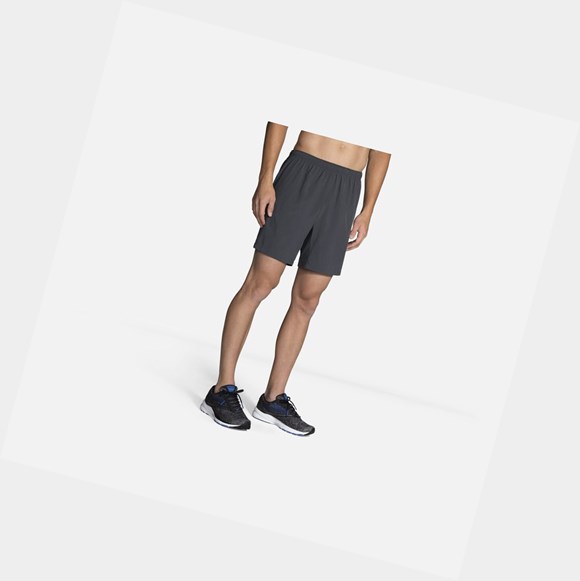 Pantaloni Uomo Brooks Sherpa 7" 2-in-1 Asphalt | HMZWSA-496
