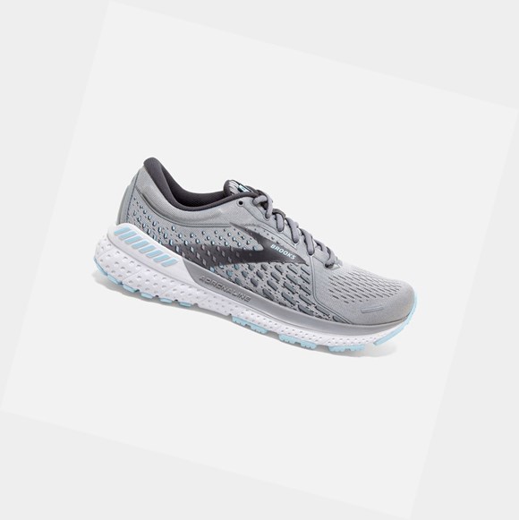 Scarpe Running Strada Donna Brooks Adrenaline GTS 21 Blu Chiaro | DNQUIJ-354