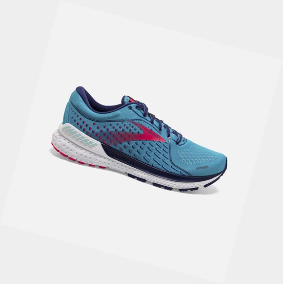 Scarpe Running Strada Donna Brooks Adrenaline GTS 21 Blu Rosa | FTVZHW-637