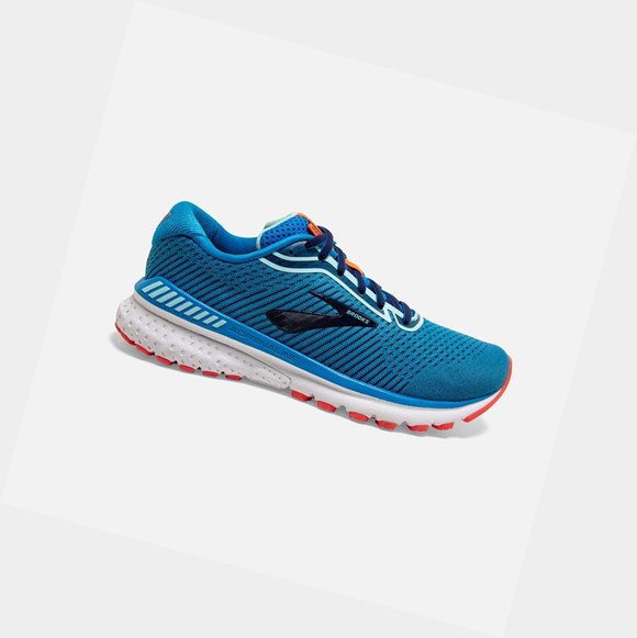 Scarpe Running Strada Donna Brooks Adrenaline GTS 20 Blu Blu Marino Corallo | LWPCNQ-253