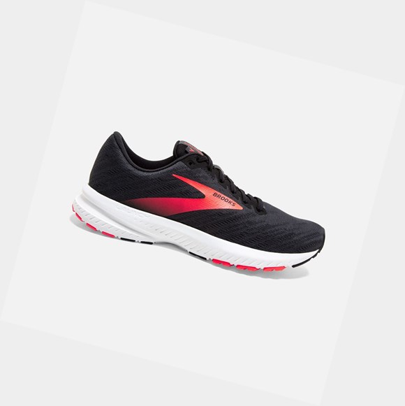 Scarpe Running Strada Donna Brooks Launch 7 Nere Corallo | EAPVTI-175