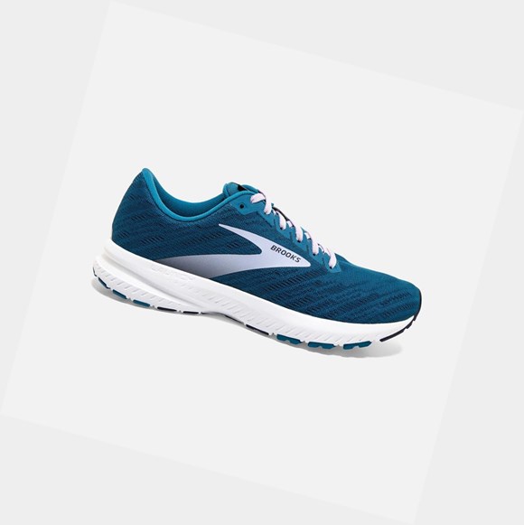 Scarpe Running Strada Donna Brooks Launch 7 Blu Viola | IUKQPY-017