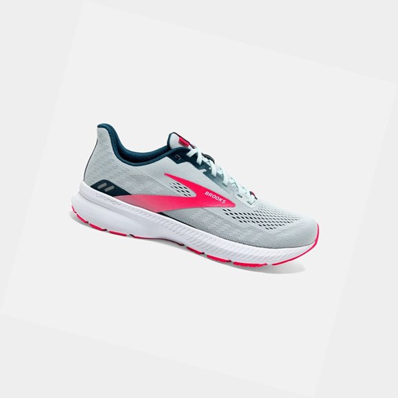 Scarpe Running Strada Donna Brooks Launch 8 Blu Marino Rosa | LYMXJA-435