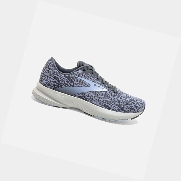 Scarpe Running Strada Donna Brooks Launch 7 Grigie Blu | NOLHZI-895