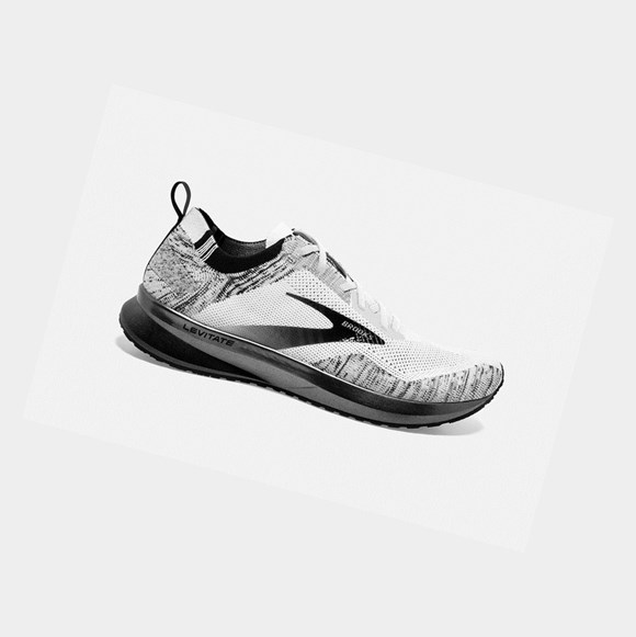 Scarpe Running Strada Donna Brooks Levitate 4 Bianche Nere | DGRUVO-843
