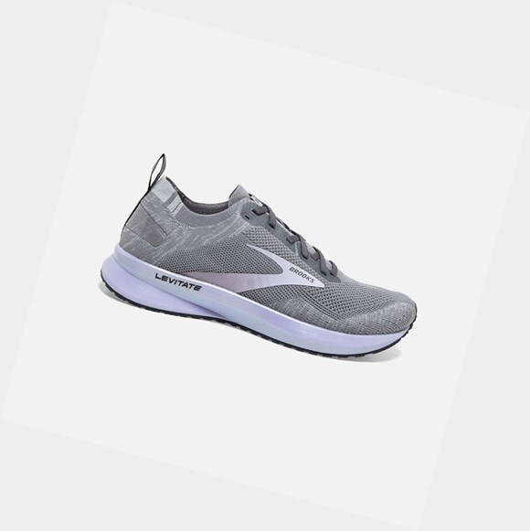 Scarpe Running Strada Donna Brooks Levitate 4 Grigie Viola | NAFRZU-612