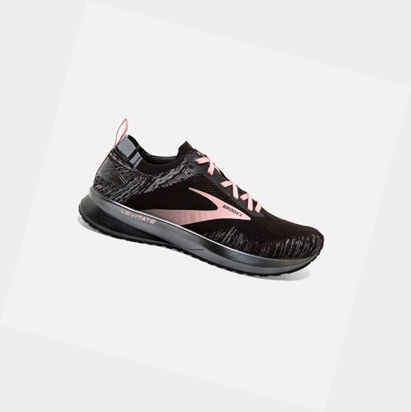 Scarpe Running Strada Donna Brooks Levitate 4 Nere Grigie Corallo | TELNHP-857