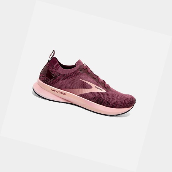 Scarpe Running Strada Donna Brooks Levitate 4 Corallo | XYTVIR-903