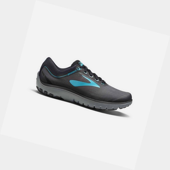 Scarpe Running Strada Donna Brooks PureFlow 7 Grigie Nere Verdi | HRPMSN-678