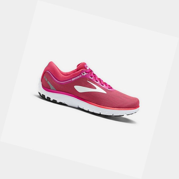 Scarpe Running Strada Donna Brooks PureFlow 7 Rosa Rosa Bianche | PFXZQJ-731