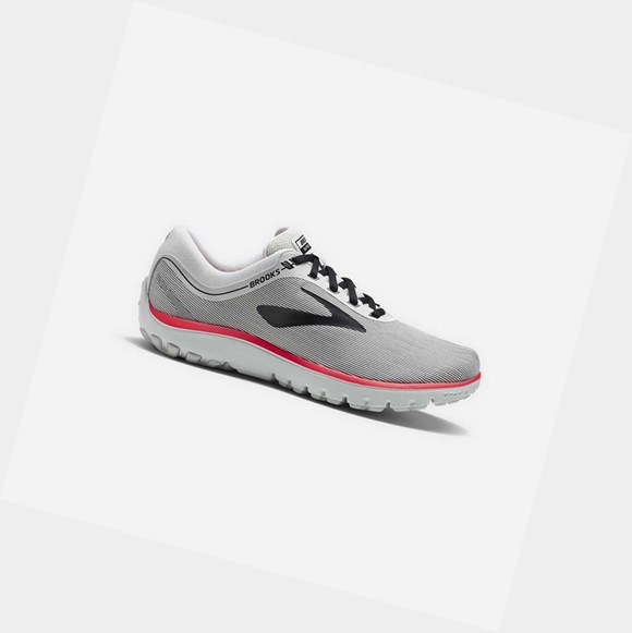 Scarpe Running Strada Donna Brooks PureFlow 7 Grigie Nere Rosa | WPLUTQ-324