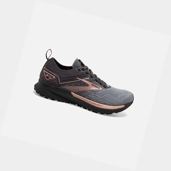 Scarpe Running Strada Donna Brooks Ricochet 3 Grigie Nere Rosa Oro | OXBLVT-084