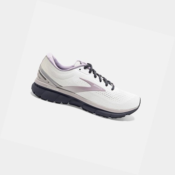 Scarpe Running Strada Donna Brooks Trace Bianche Grigie Blu | OLSDZN-039