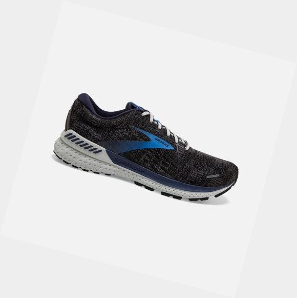 Scarpe Running Strada Uomo Brooks Adrenaline GTS 21 Nere Blu | AUMRKJ-432