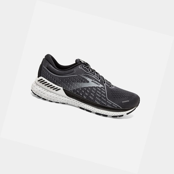 Scarpe Running Strada Uomo Brooks Adrenaline GTS 21 Nere Grigie | FXKLCM-196