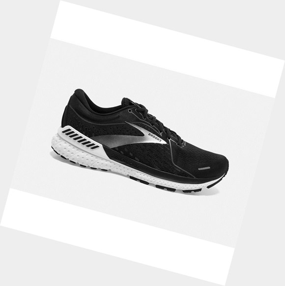 Scarpe Running Strada Uomo Brooks Adrenaline GTS 21 Nere Bianche | HQRBGX-439