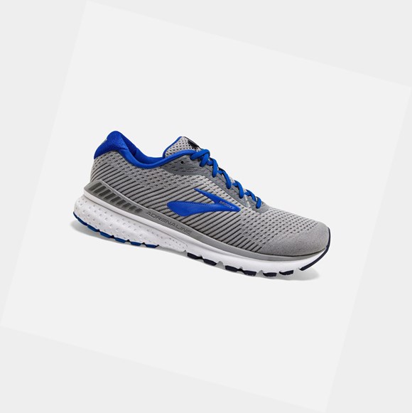Scarpe Running Strada Uomo Brooks Adrenaline GTS 20 Grigie Blu Blu Marino | QDNEYM-389