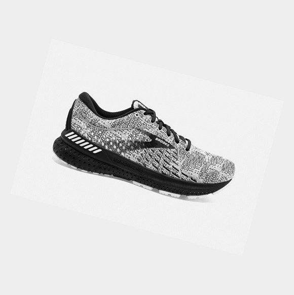 Scarpe Running Strada Uomo Brooks Adrenaline GTS 21 Bianche Grigie Nere | VHWUJS-248
