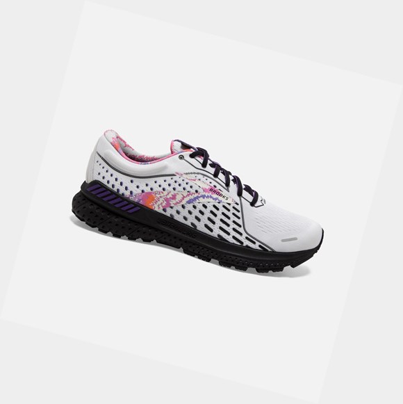 Scarpe Running Strada Uomo Brooks Adrenaline GTS 21 Bianche Nere | YZTGVC-639