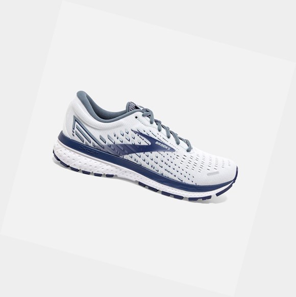 Scarpe Running Strada Uomo Brooks Ghost 13 Bianche Grigie Corallo | MCNVUI-709