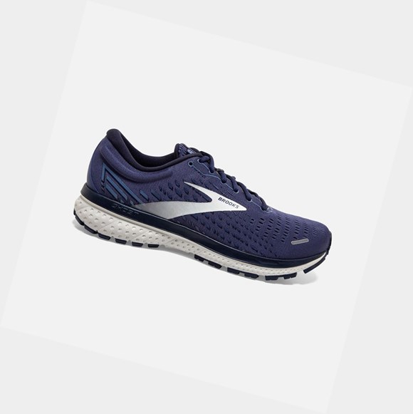 Scarpe Running Strada Uomo Brooks Ghost 13 Corallo Grigie Blu Marino | NLFGMD-985