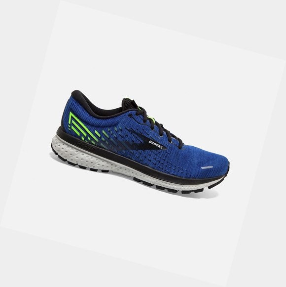 Scarpe Running Strada Uomo Brooks Ghost 13 Blu Nere Verdi | RCPFYT-608