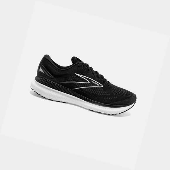 Scarpe Running Strada Uomo Brooks Glycerin GTS 19 Nere Bianche | VAFPIN-057