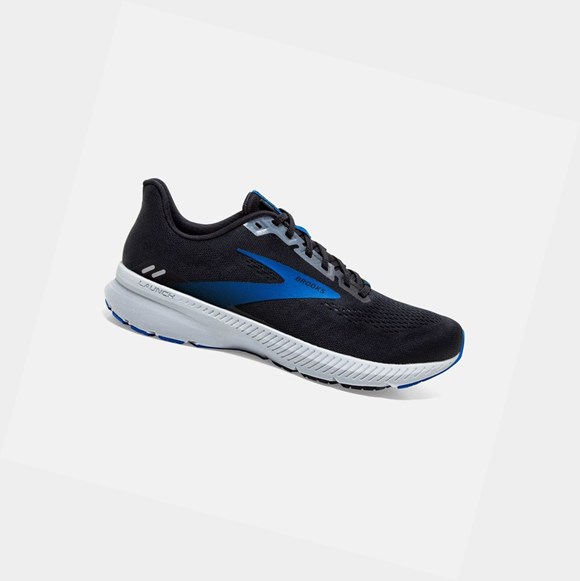 Scarpe Running Strada Uomo Brooks Launch 8 Nere Grigie Blu | OMBKXH-504