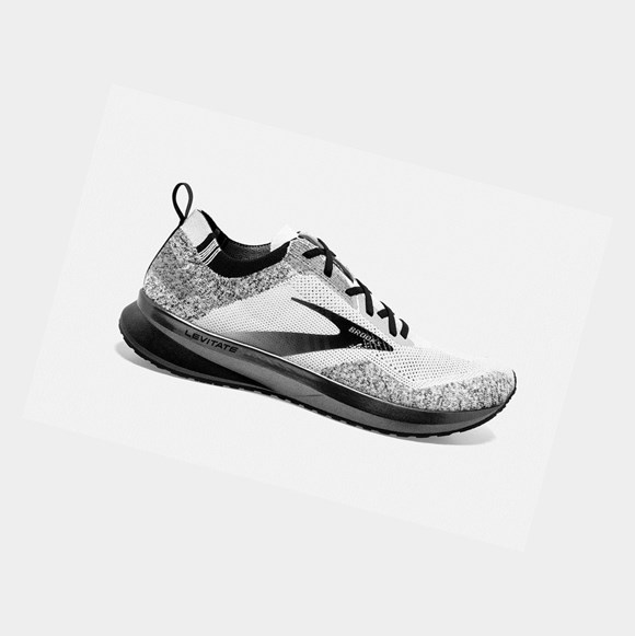 Scarpe Running Strada Uomo Brooks Levitate 4 Bianche Nere | JPVTAI-397