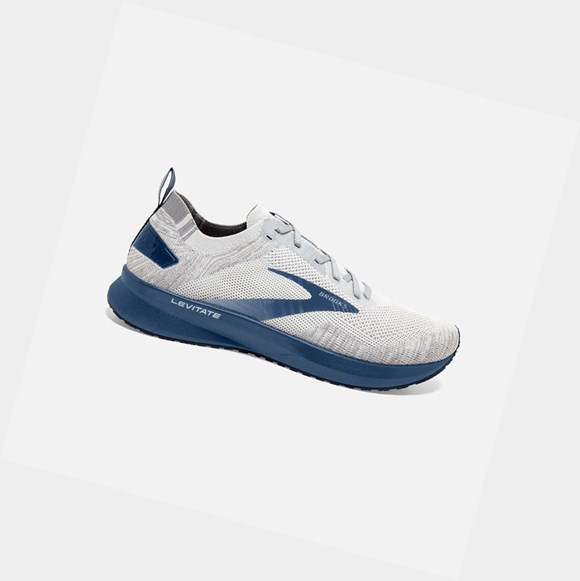 Scarpe Running Strada Uomo Brooks Levitate 4 Grigie Blu | PZTEGU-958