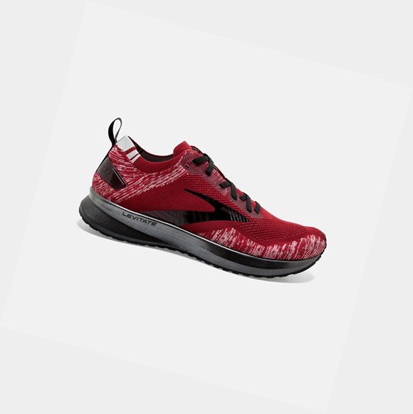 Scarpe Running Strada Uomo Brooks Levitate 4 Rosse Grigie Nere | URLKPQ-967