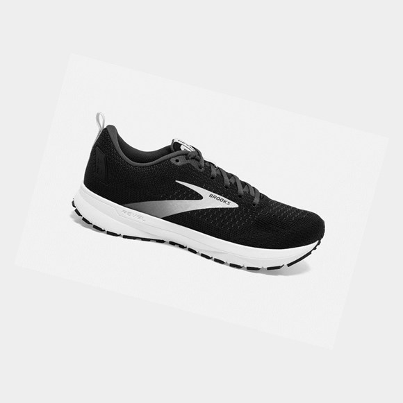 Scarpe Running Strada Uomo Brooks Revel 4 Nere Argento | MNQRVH-786
