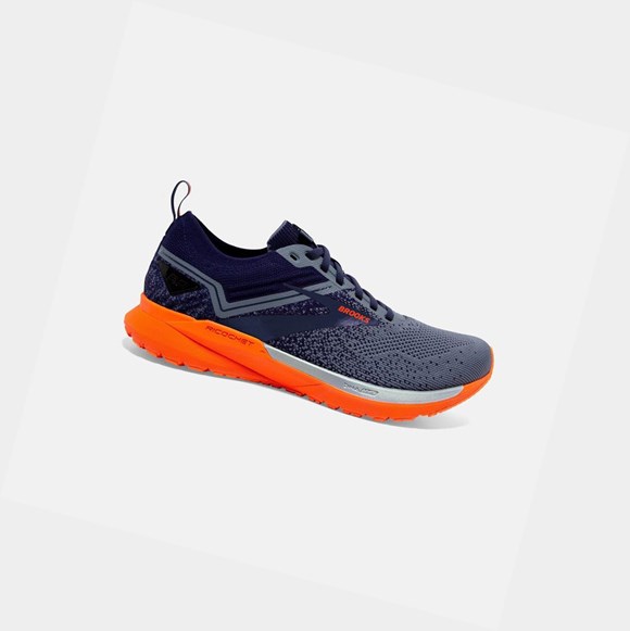 Scarpe Running Strada Uomo Brooks Ricochet 3 Blu Marino Grigie | KSLZOY-973
