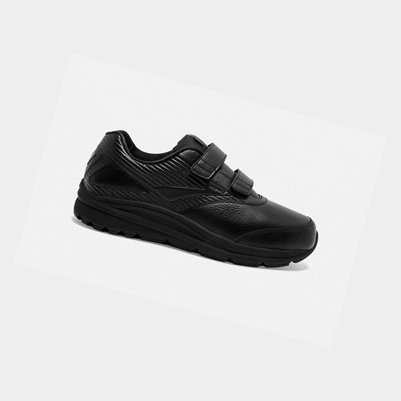 Scarpe da Passeggio Uomo Brooks Addiction Walker V-Cinturino 2 Nere Nere | KDRCSQ-623