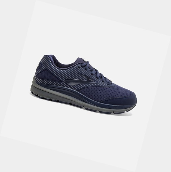 Scarpe da Passeggio Uomo Brooks Addiction Walker Scamosciate Peacoat / Shade / Peacoat | VYSAZD-298