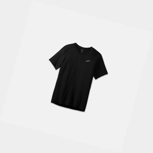 Top Uomo Brooks Atmosphere Sleeve Nere | NVDZAT-372