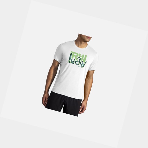 Top Uomo Brooks Distance Grafica Sleeve Run Lucky / St. Patricks Day | LNMJVB-597