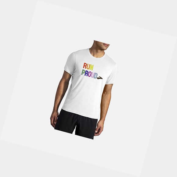 Top Uomo Brooks Distance Grafica Sleeve Run Proud | NVYPEZ-275
