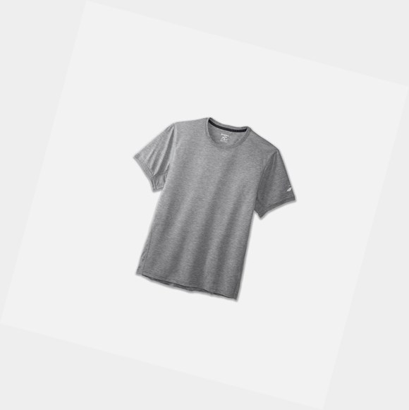 Top Uomo Brooks Distance Sleeve Heather Ash | BCPWZX-216