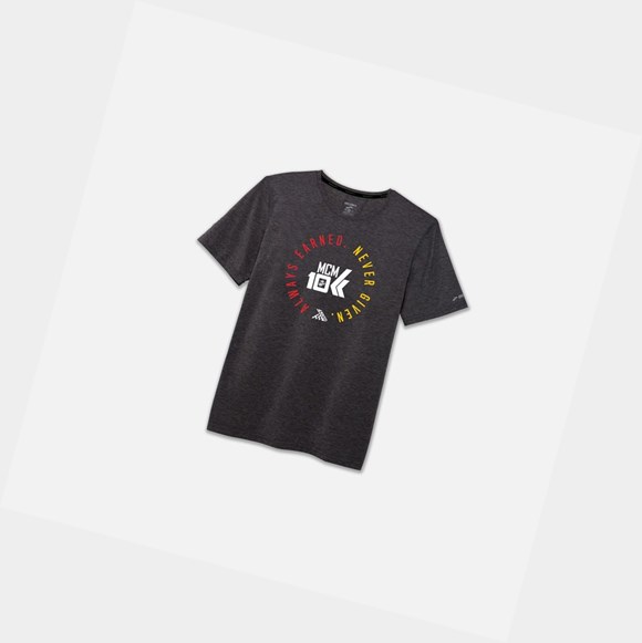 Top Uomo Brooks MCM20 Distance Grafica Tee Asphalt / 10K | ZXYEND-915