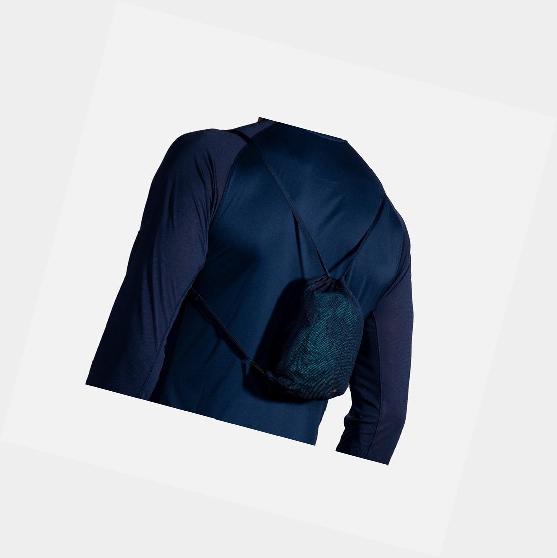 Capispalla Uomo Brooks Fusion Ibrido Blu Marino | ERKWOX-509