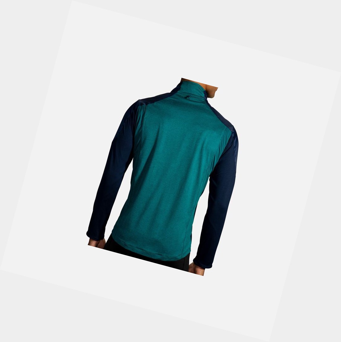 Capispalla Uomo Brooks Fusion Ibrido Blu Marino | ERKWOX-509