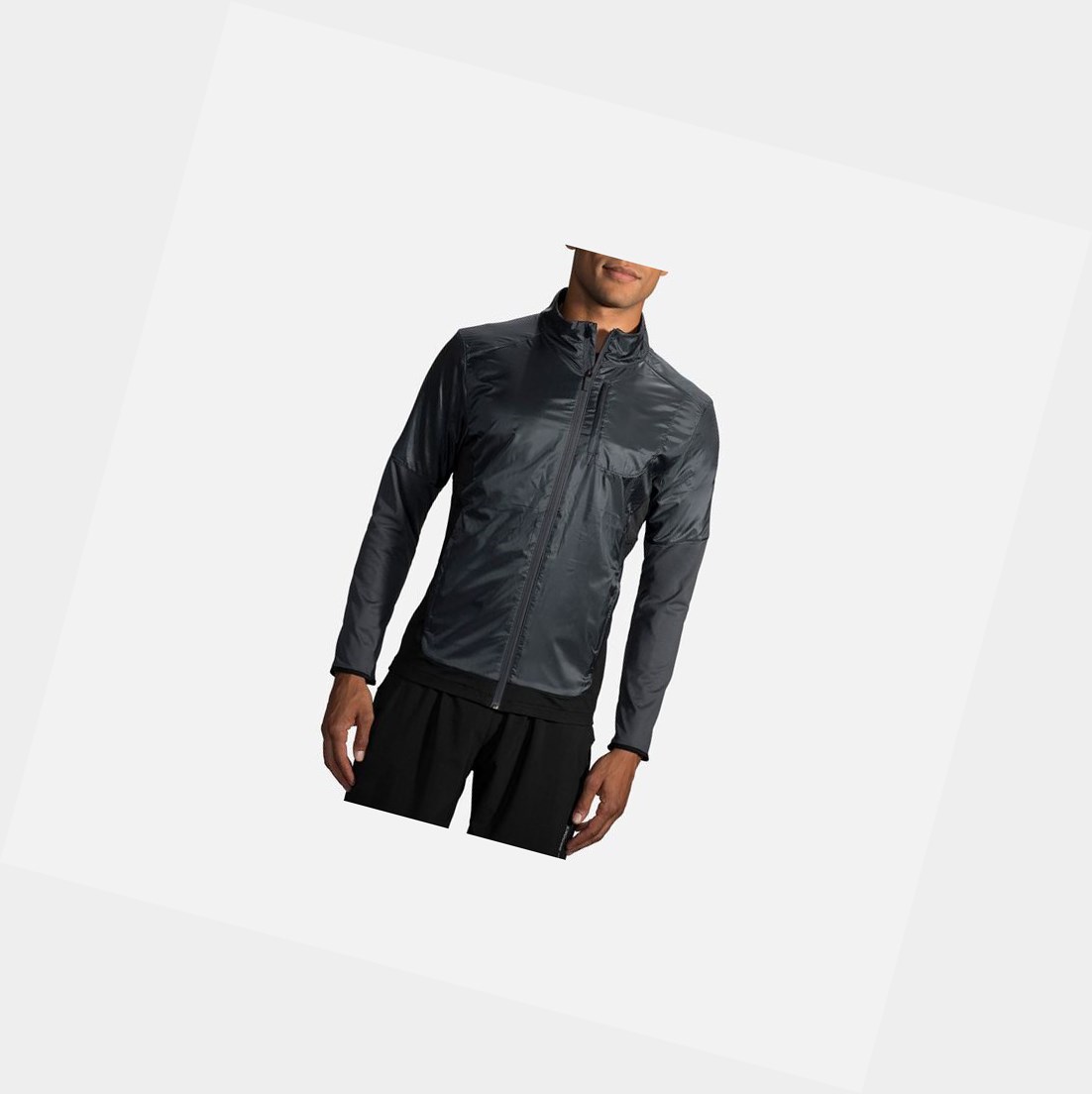 Capispalla Uomo Brooks Fusion Ibrido Nere | FXPYIK-352