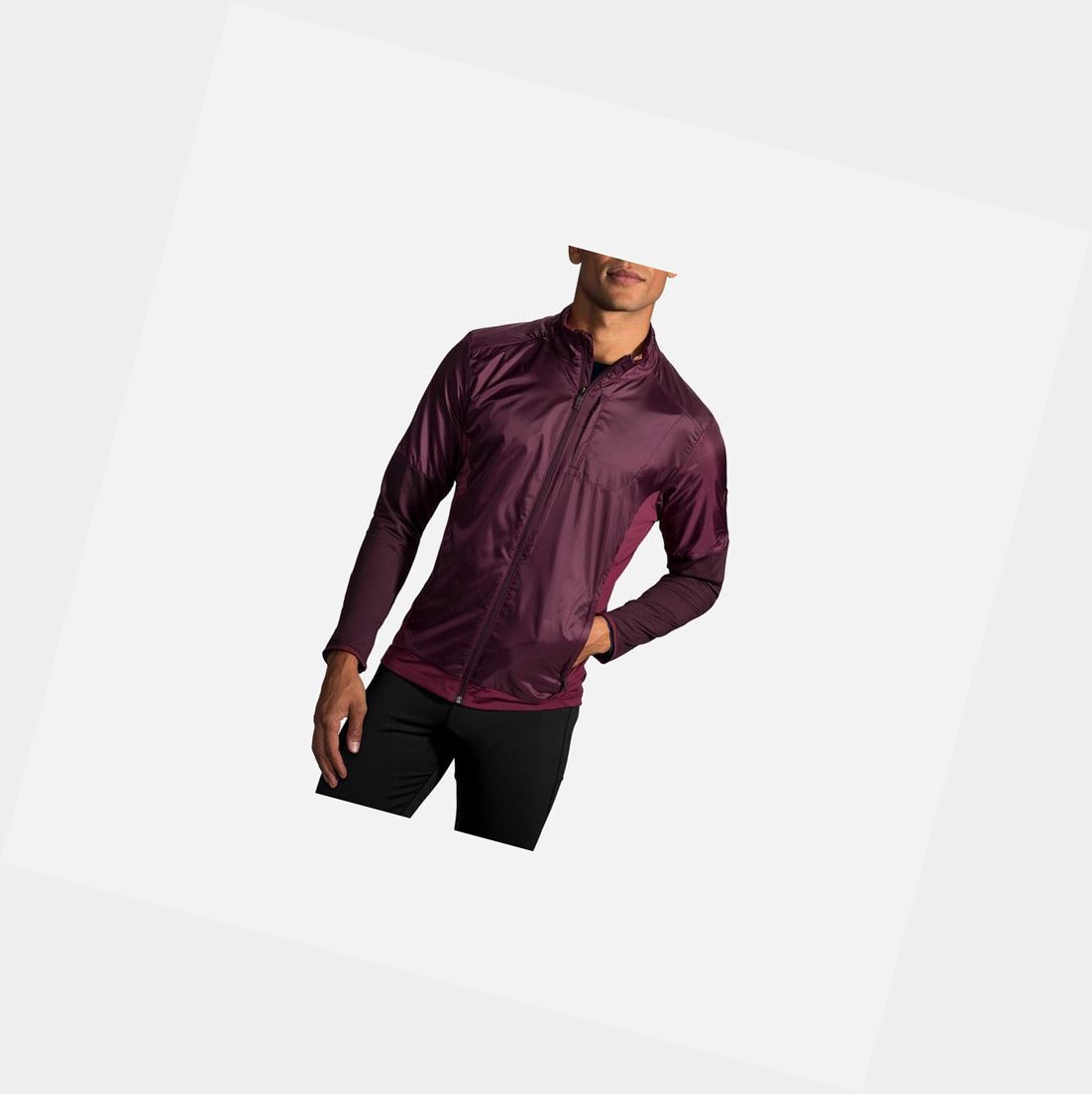 Capispalla Uomo Brooks Fusion Ibrido Sangria / Merlot | XWIBLQ-906