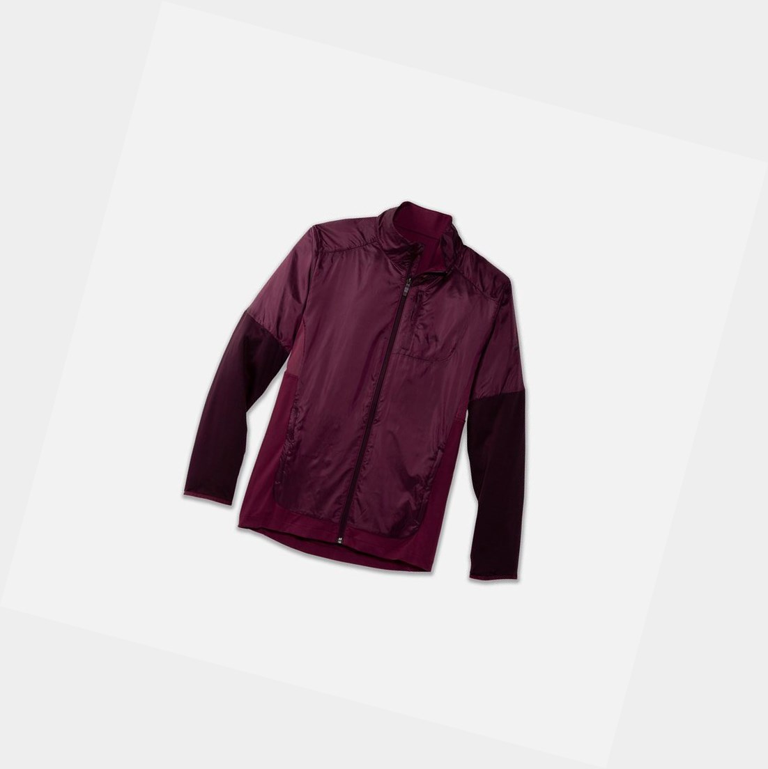 Capispalla Uomo Brooks Fusion Ibrido Sangria / Merlot | XWIBLQ-906