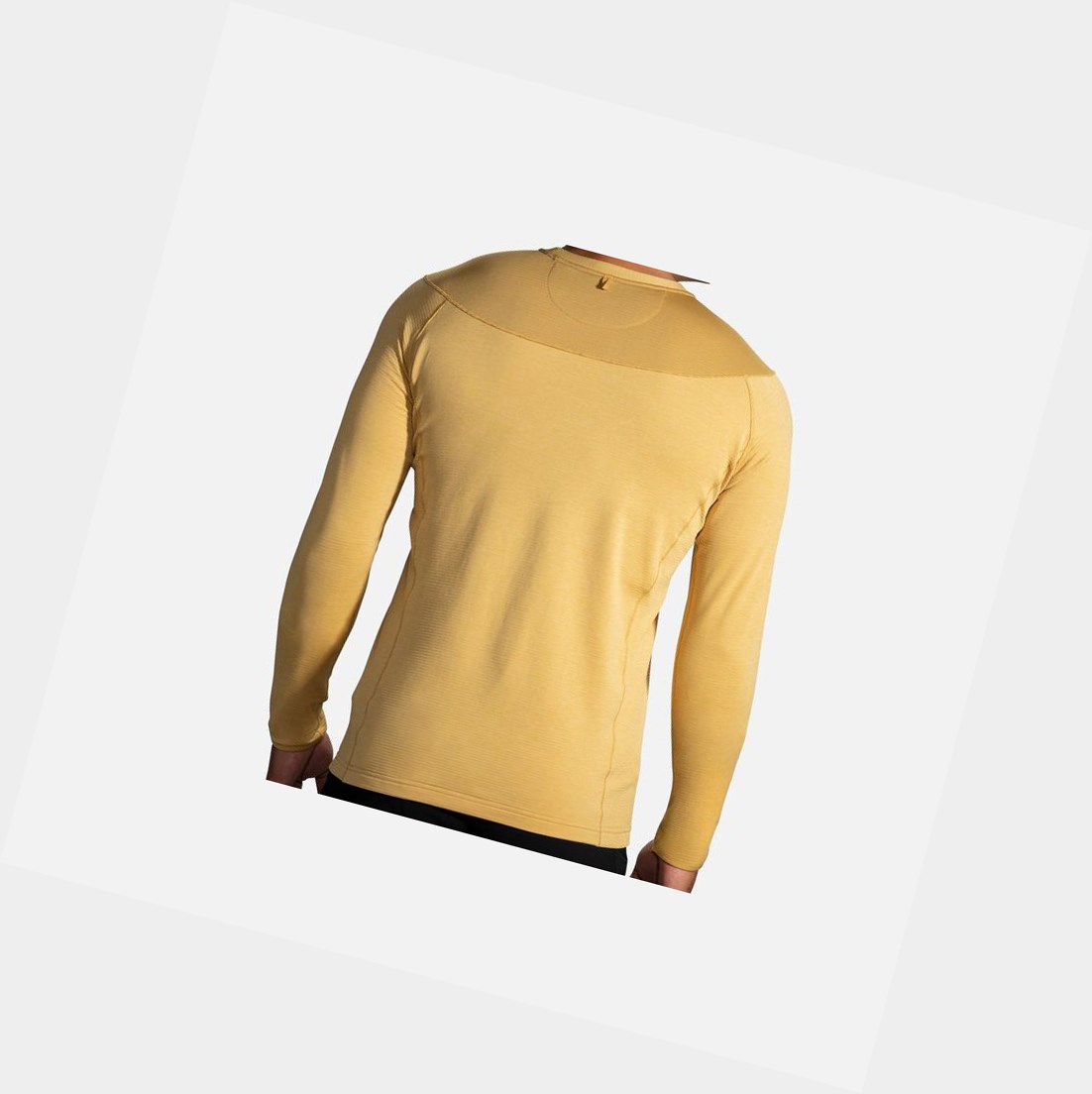 Capispalla Uomo Brooks Notch Thermal Long Sleeve Heather Desert / Desert | NVYHKP-192