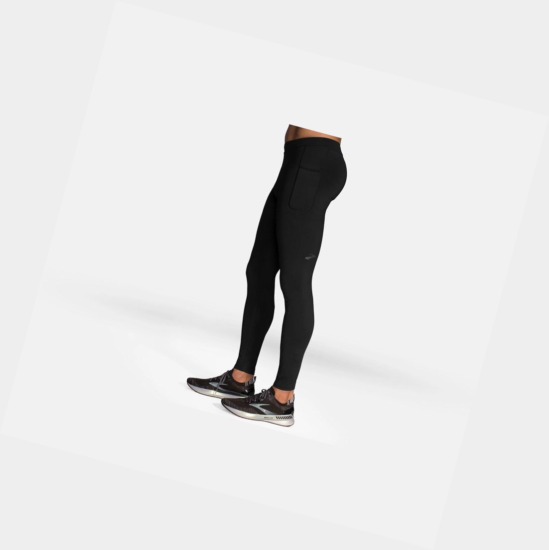 Pantaloni Uomo Brooks Source Tight Nere | PLSRVK-598